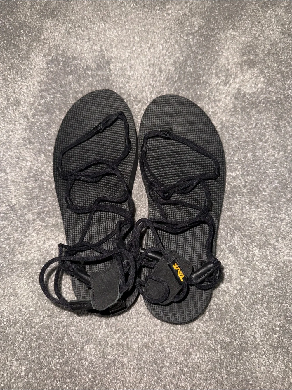 Teva Black Infinity Platform Sandals Size 8